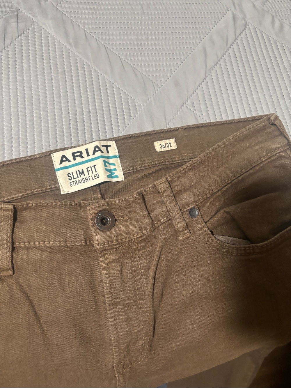 Ariat Men's Slim Fit Straight Leg Jeans in Brown